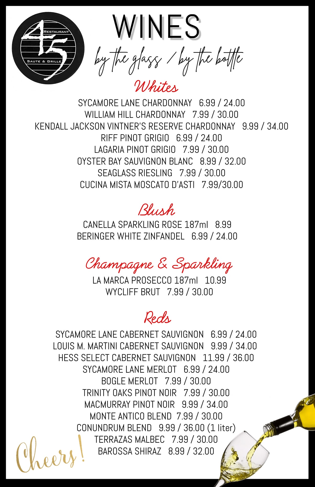 wine menu